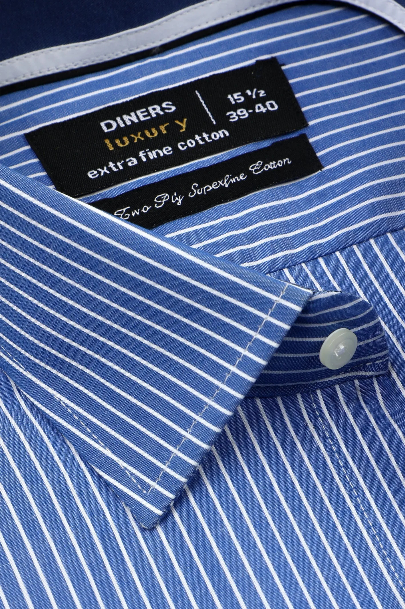 Blue Pinstripes Formal Men Shirt