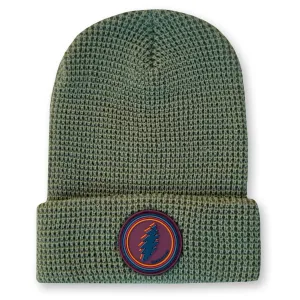 Bolt Waffle Knit Beanie in Sage