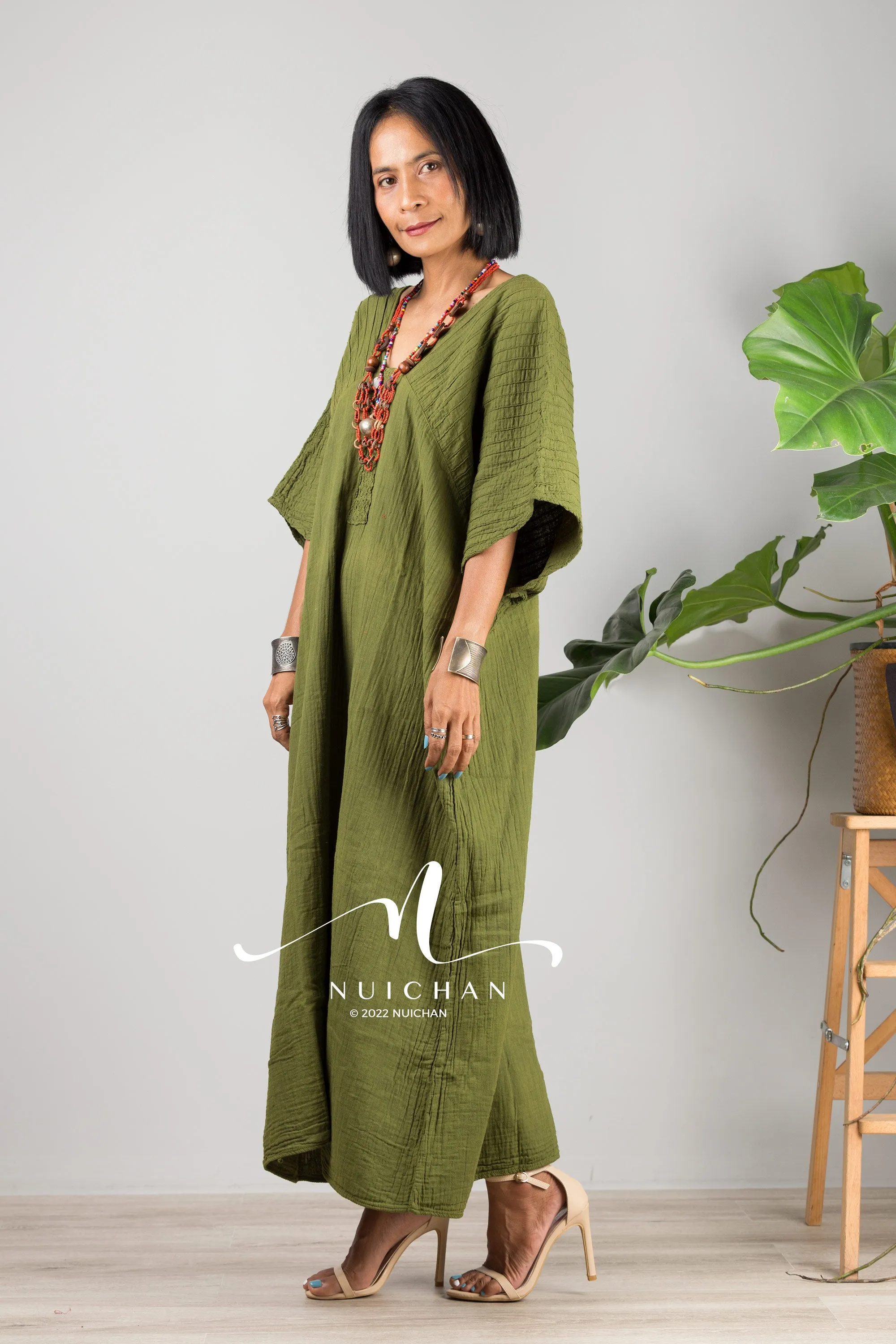 cotton kaftan dress