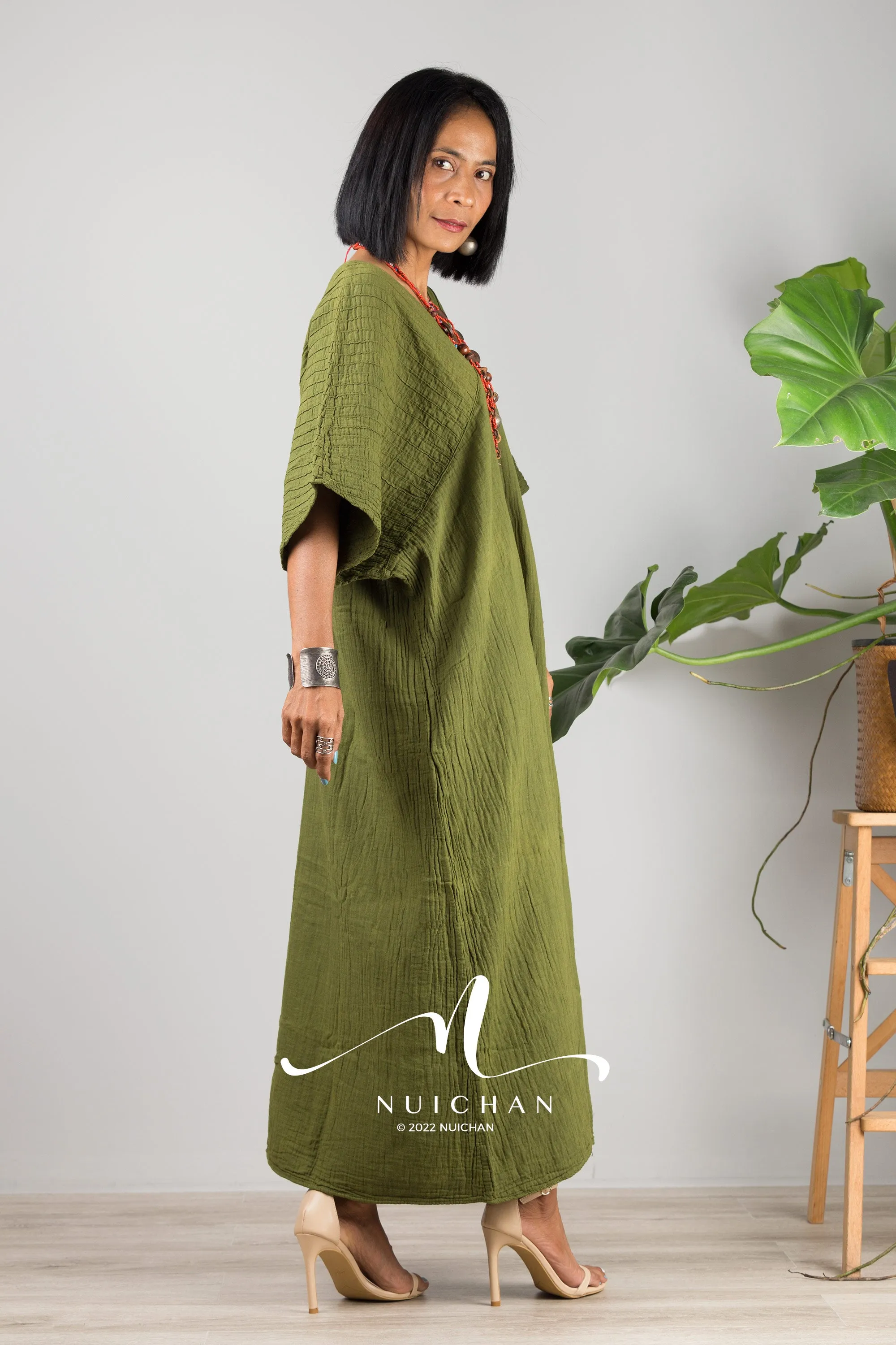 cotton kaftan dress