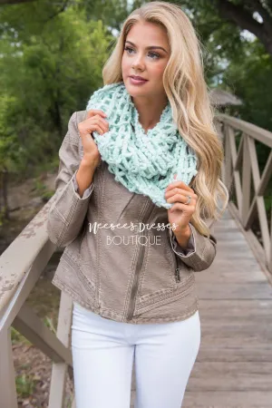 Cuddle Bug Lattice Infinity Scarf