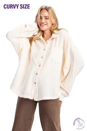 Curvy Fall Fest Button Down Top