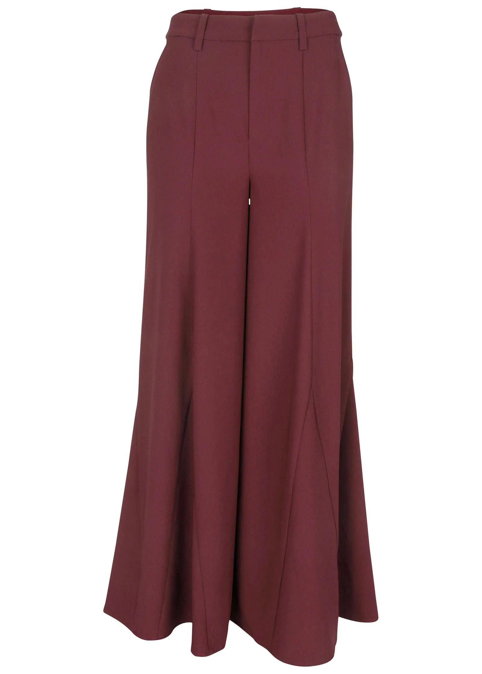 Dramatic Flare Pants - Wine