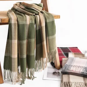 FH23-5157 lattice stripe winter scarf