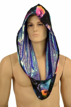 Galaxy & Moonstone Reversible Infinity Festival Hood