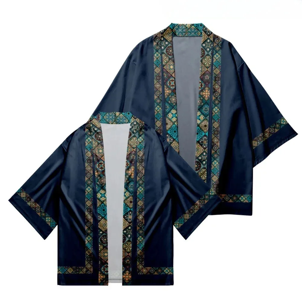 Japanese Traditional Print Kimono Cardigan