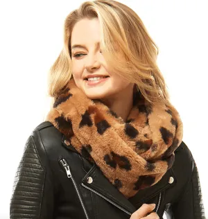 Leopard Faux Fur Infinity Scarf LOF927