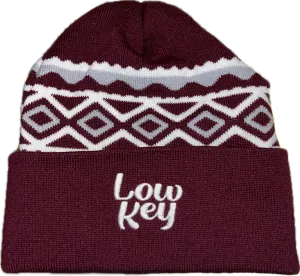 Low Key Holiday  - Burgundy Beanie