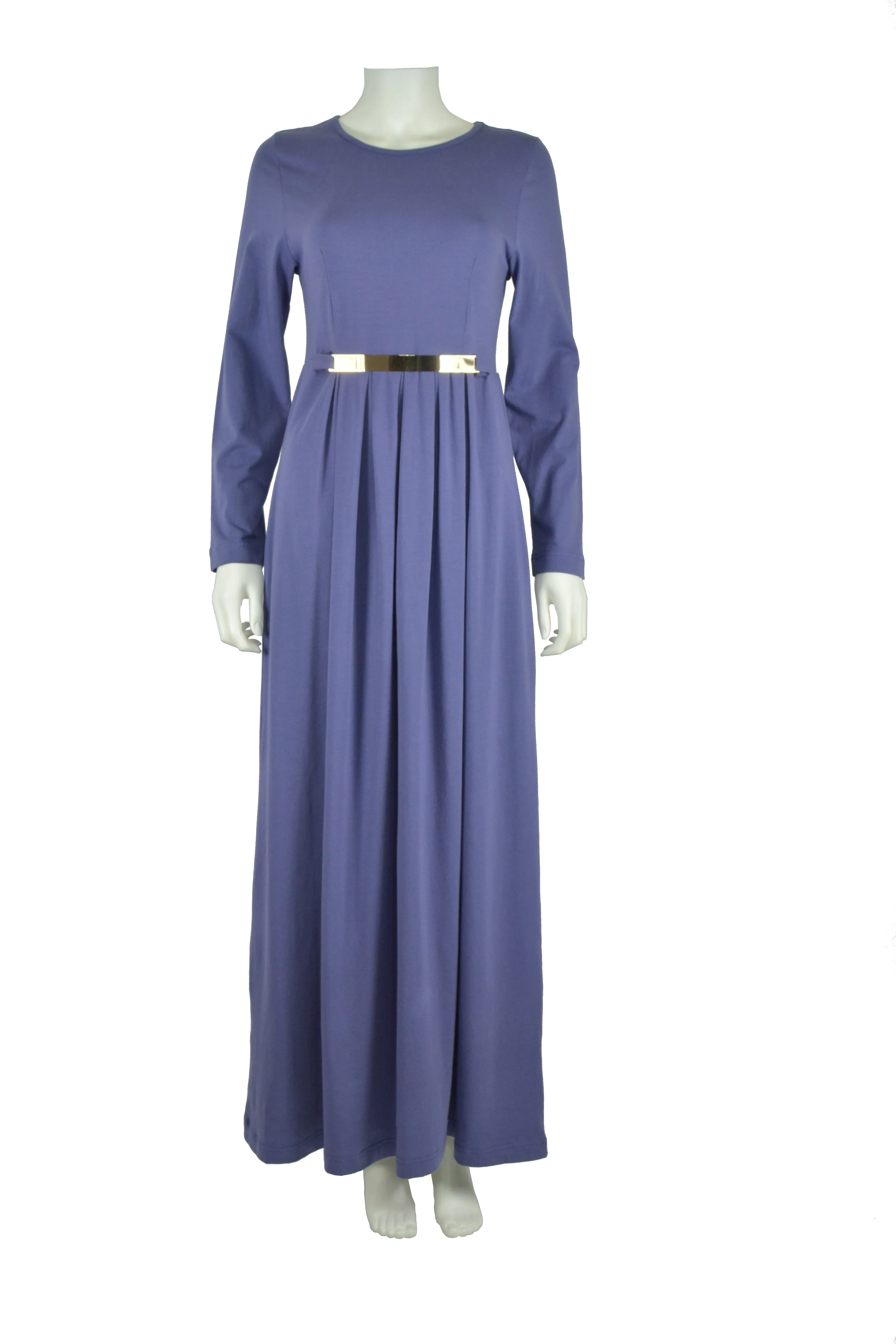 Modest Knit Maxi Dress-Midnight Purple