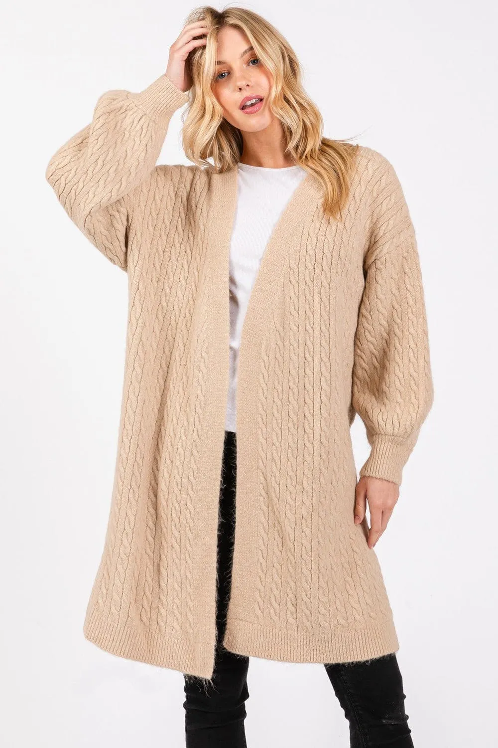 MS0406 Cable Knit Cardigan