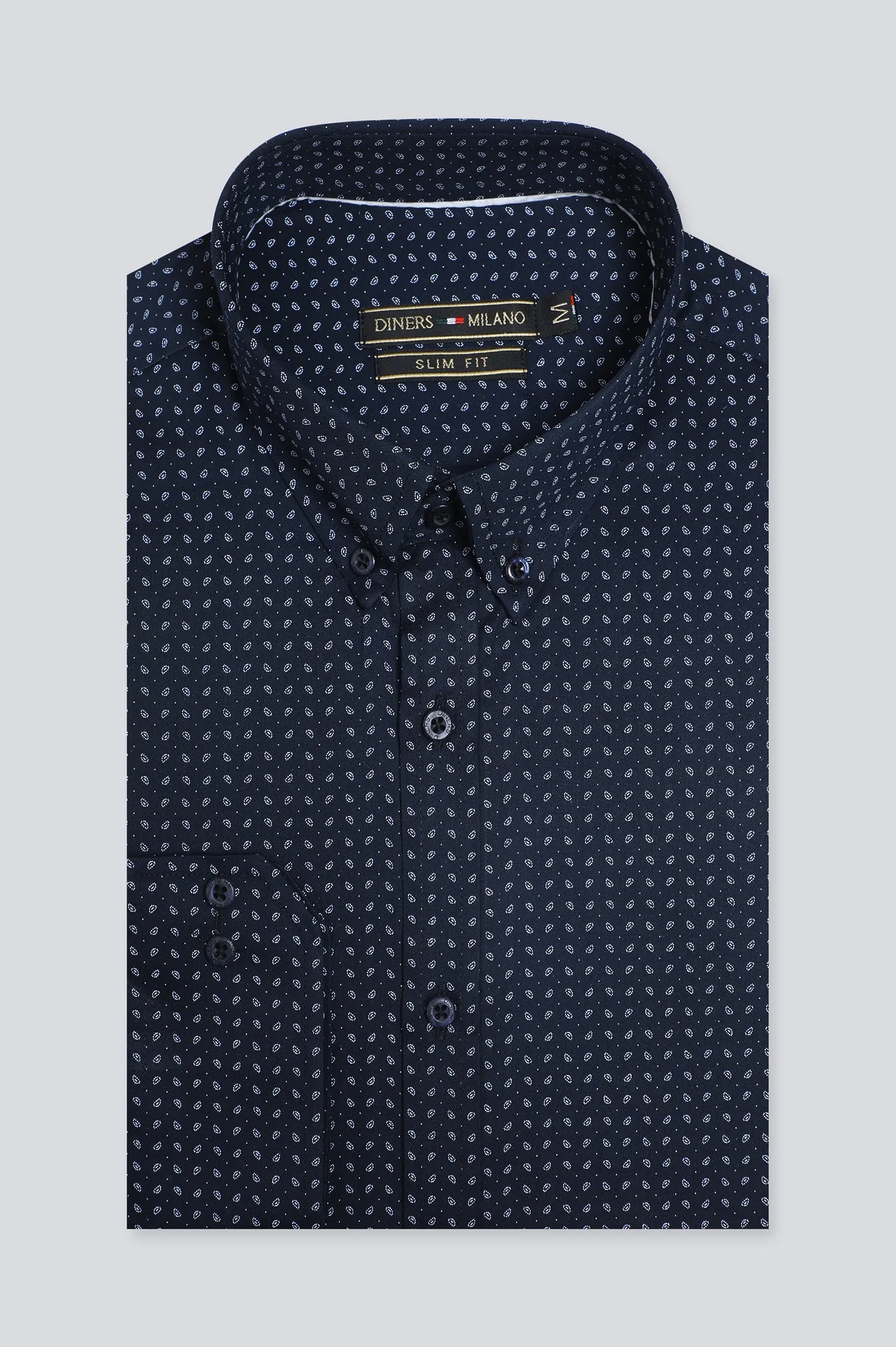 Navy Blue Texture Casual Milano Shirt