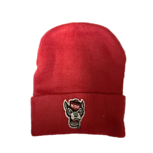 NC State Wolfpack Red Wolfhead Newborn Knit Hat