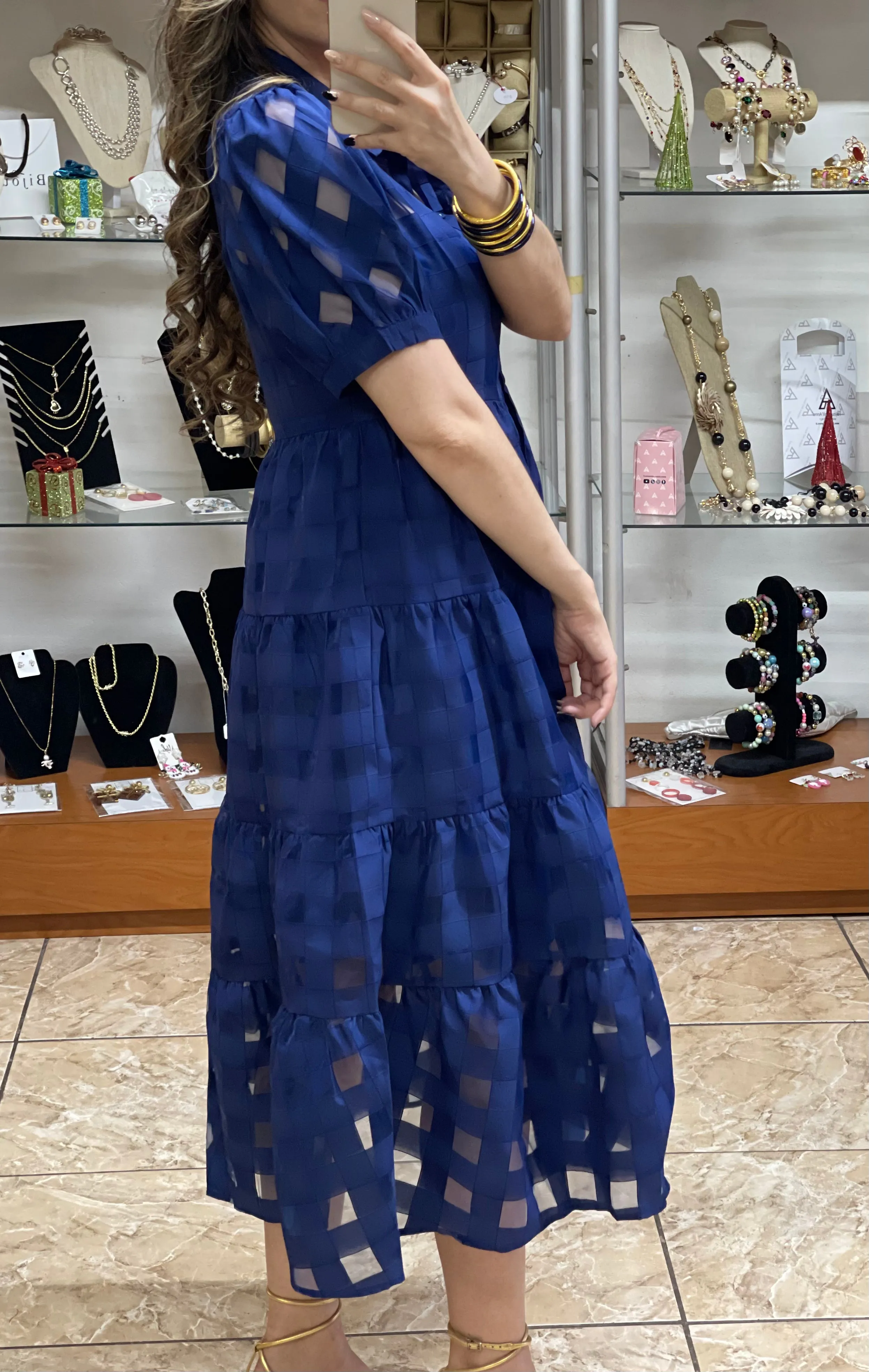 Organza Midi Dress