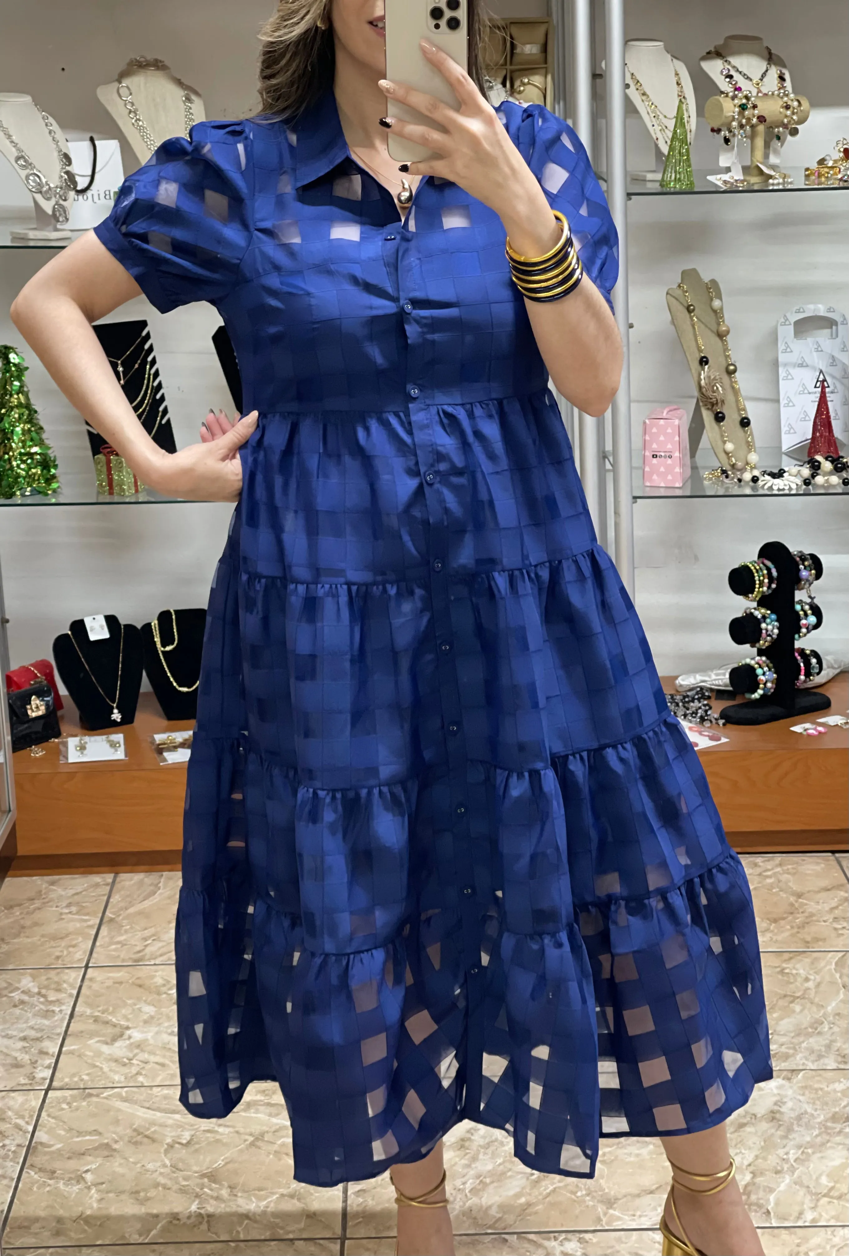 Organza Midi Dress