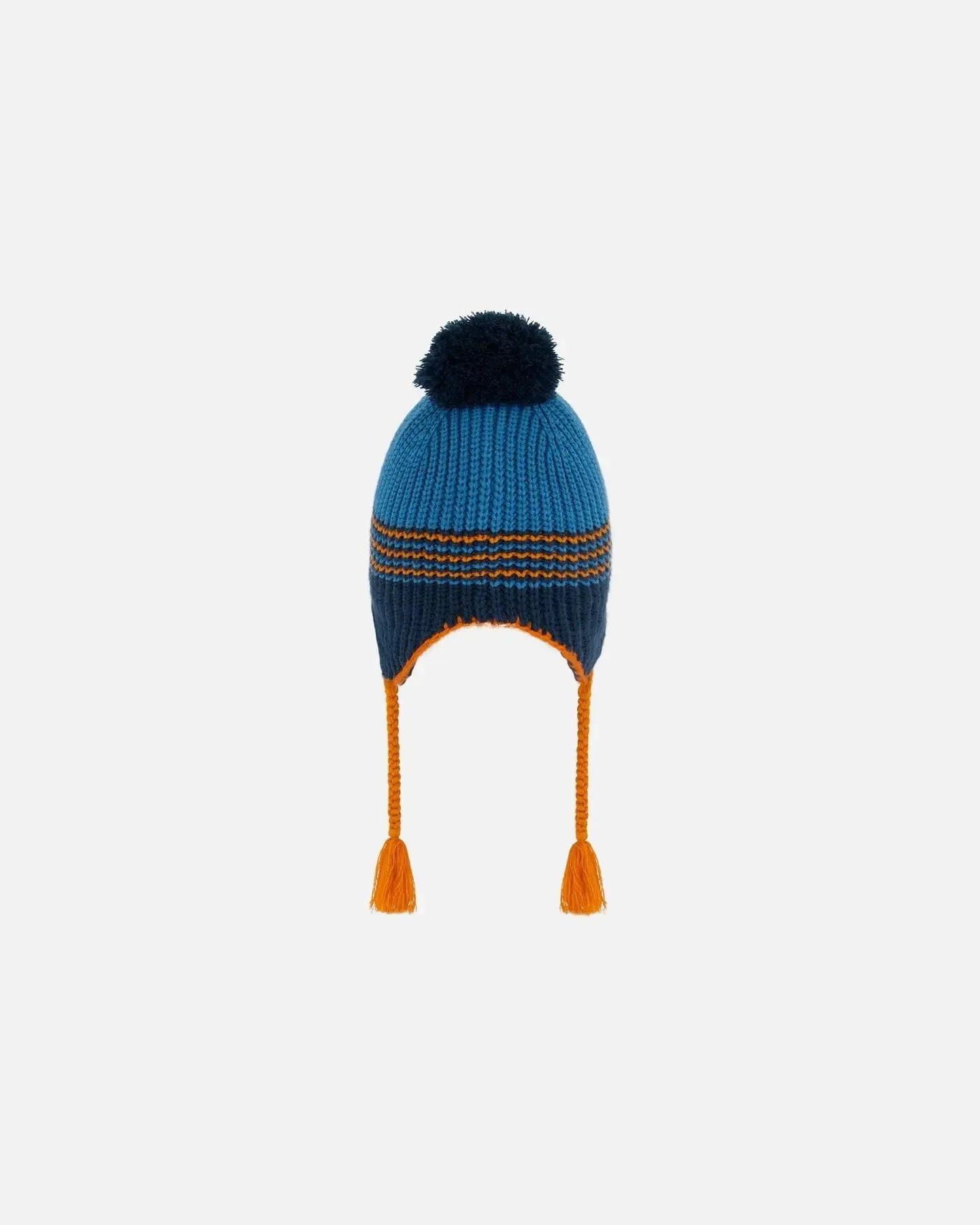 Peruvian Knit Hat Blue And Orange