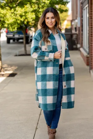 Plush Plaid Tunic Shacket