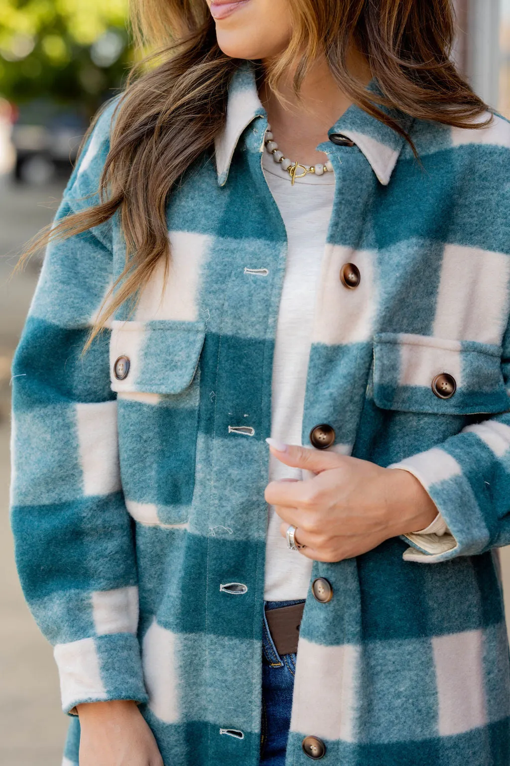 Plush Plaid Tunic Shacket