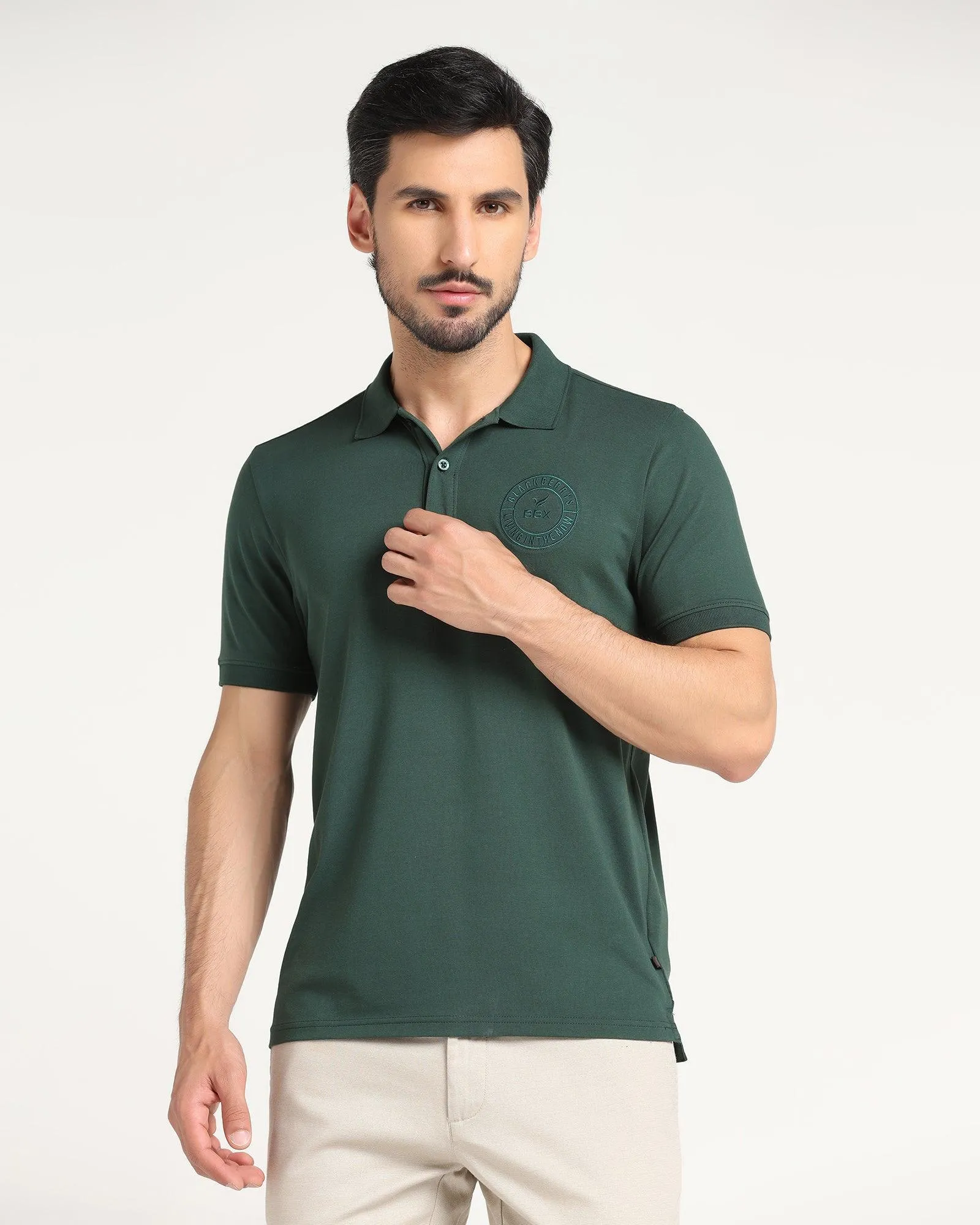 Polo Green Pine Solid T-Shirt - Bugfish