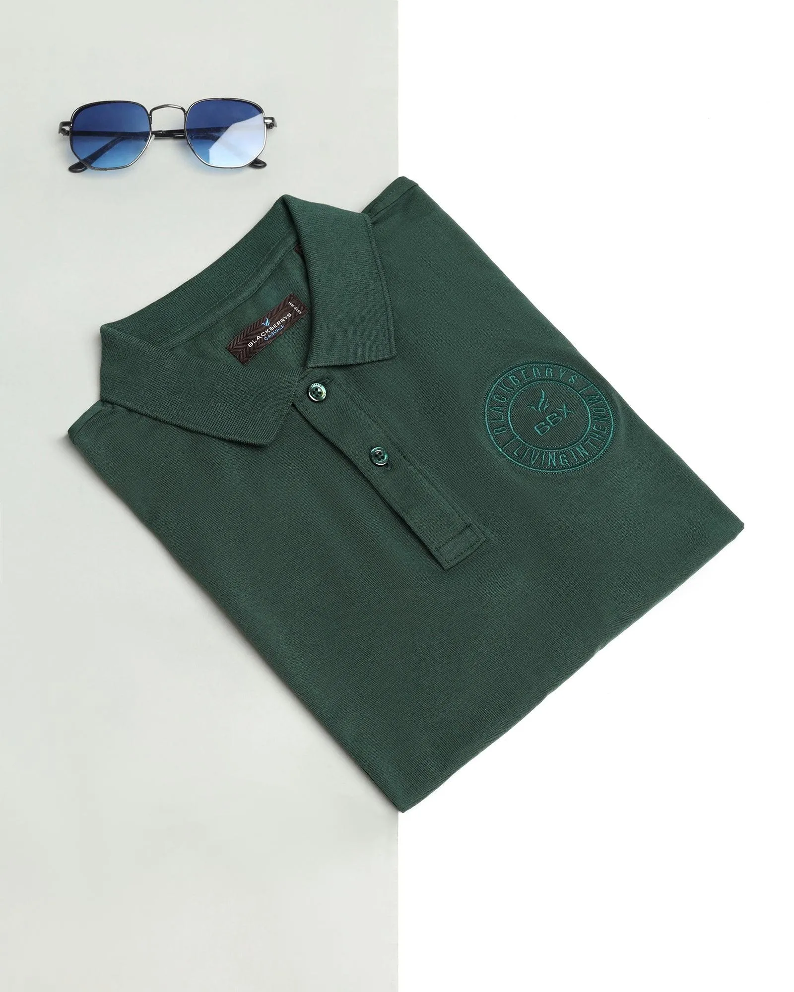 Polo Green Pine Solid T-Shirt - Bugfish