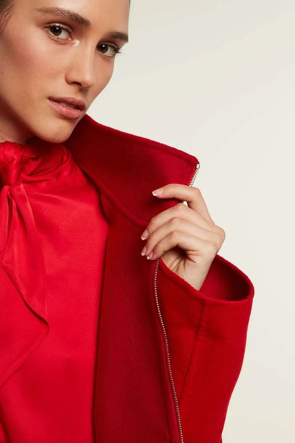 Red cashmere jacket