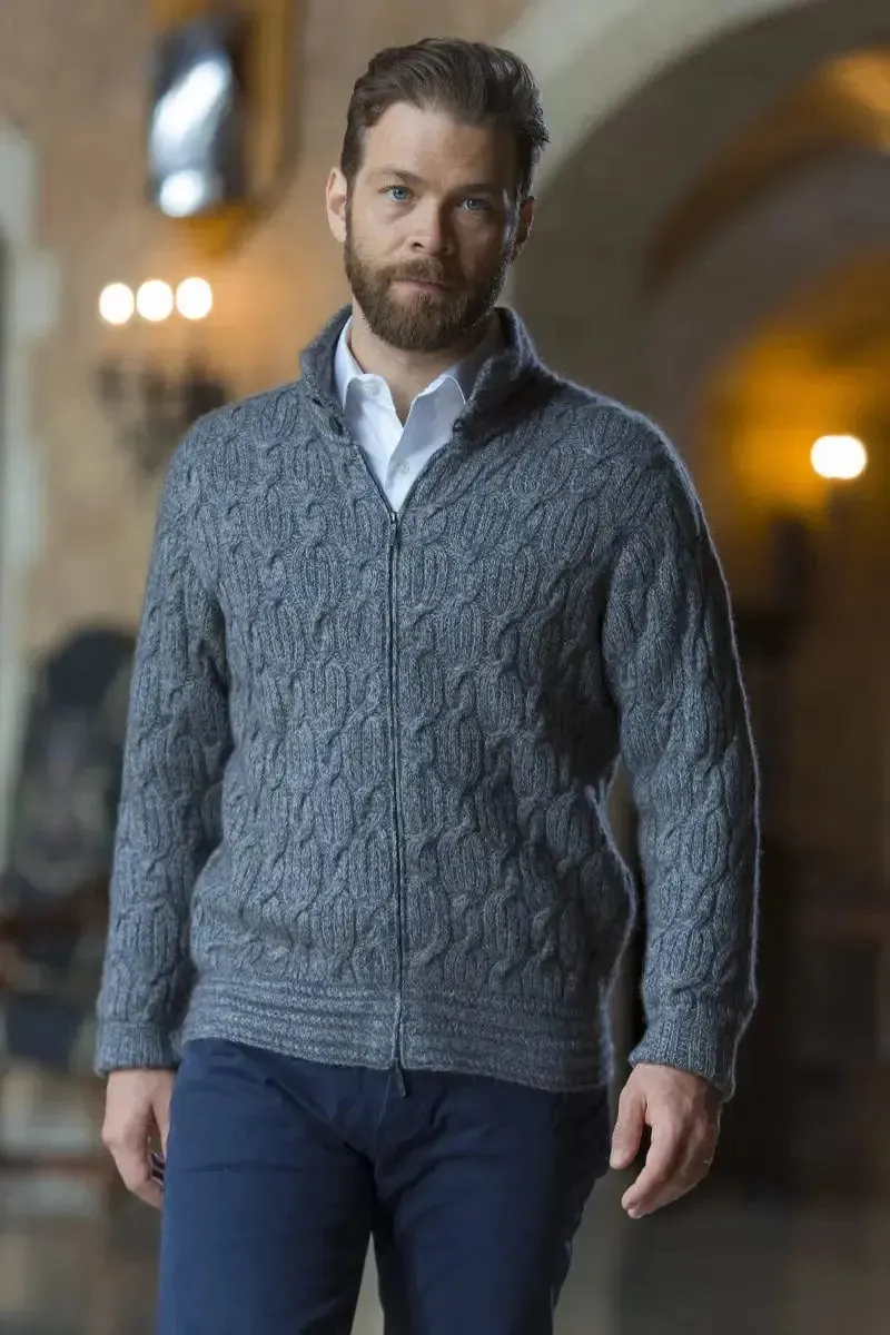 Robert Man Cardigan, Qiviuk, Merino & Silk