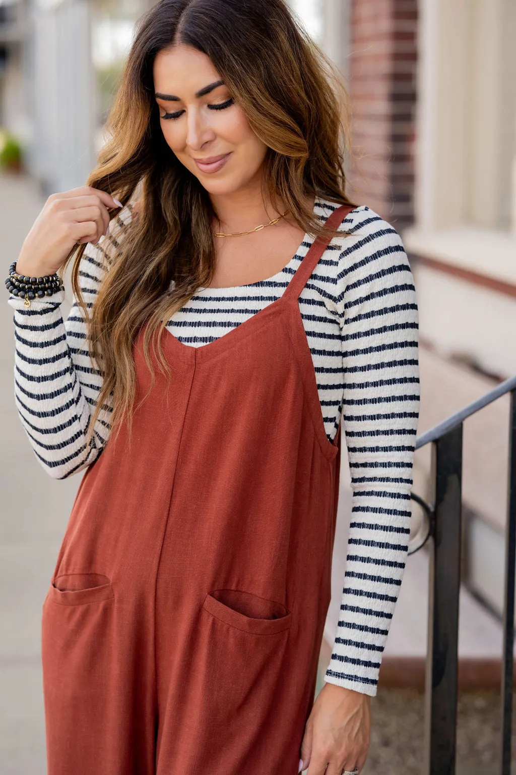 Slit Back Relaxed Tank Jumpsuit