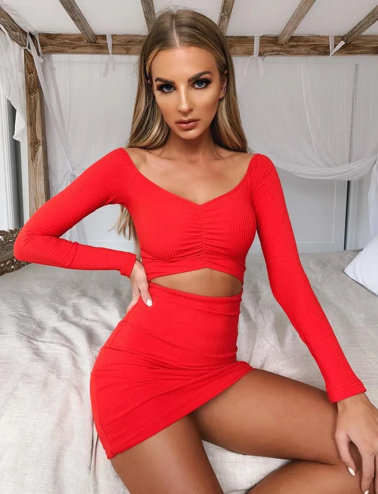 Sweetheart Dress - Red