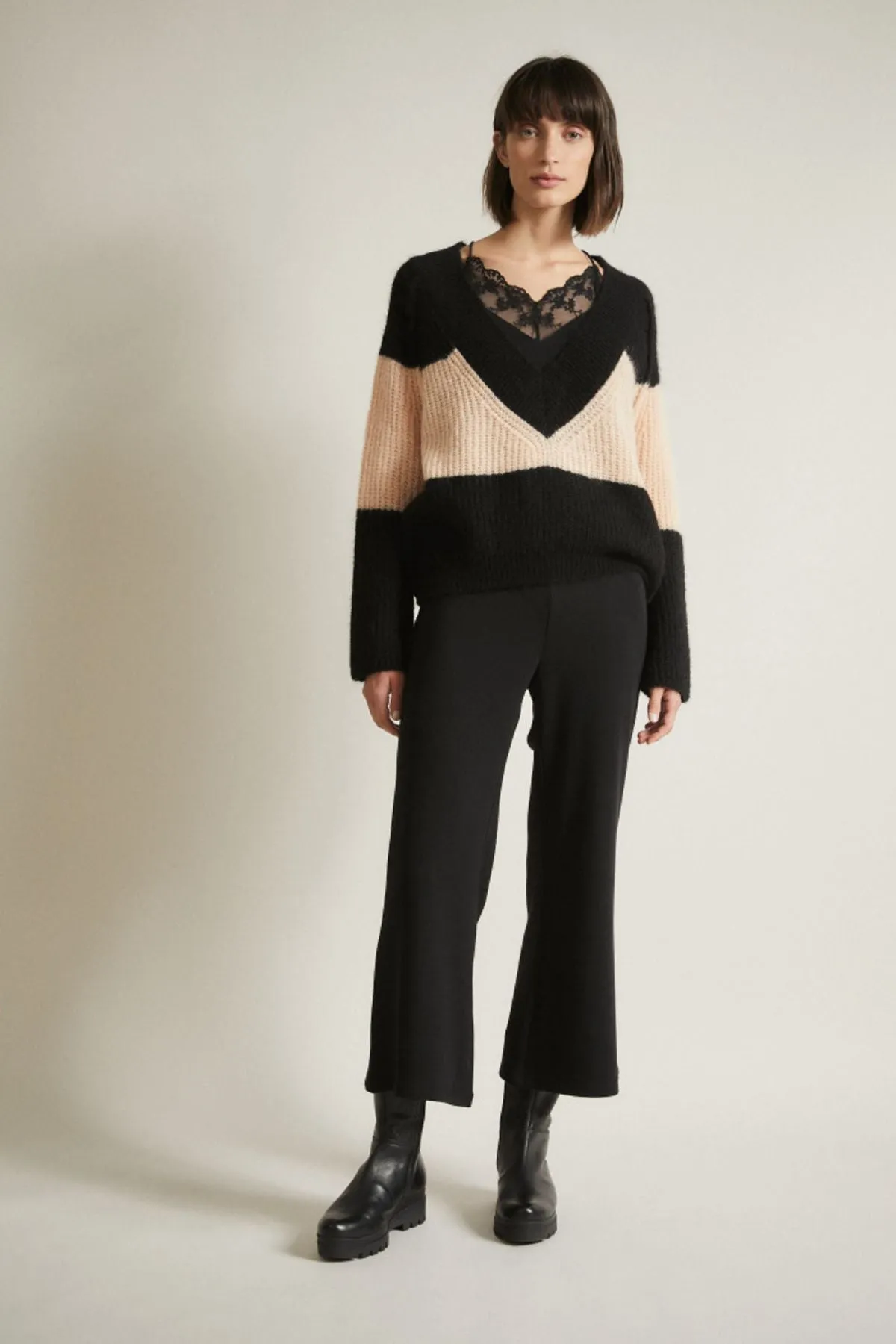 Tencel/Cotton  Black Culotte Lanius