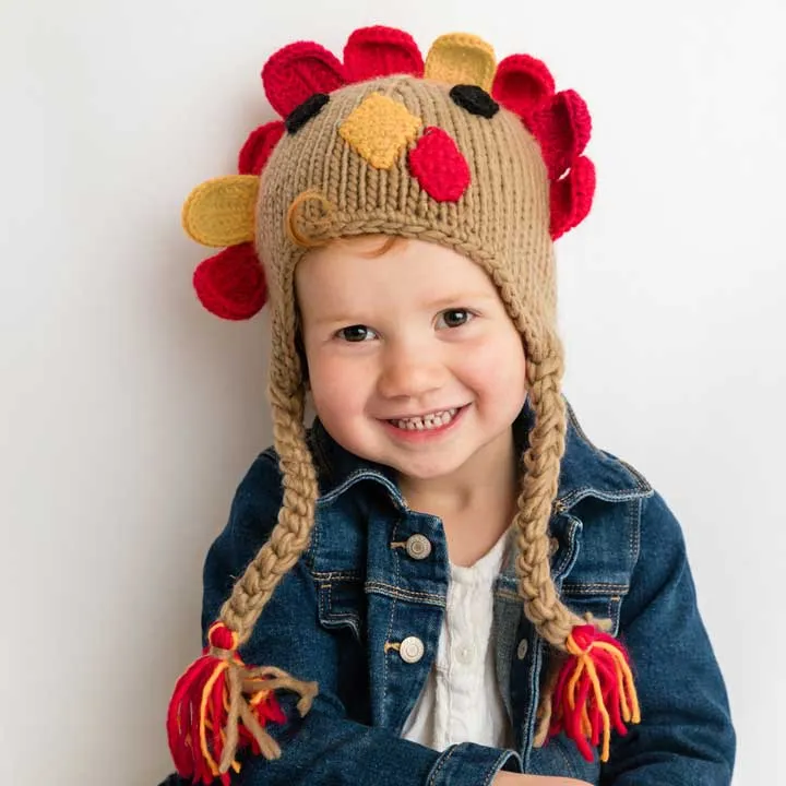 Turkey Earflap Beanie Hat for Babies, Toddlers & Kids