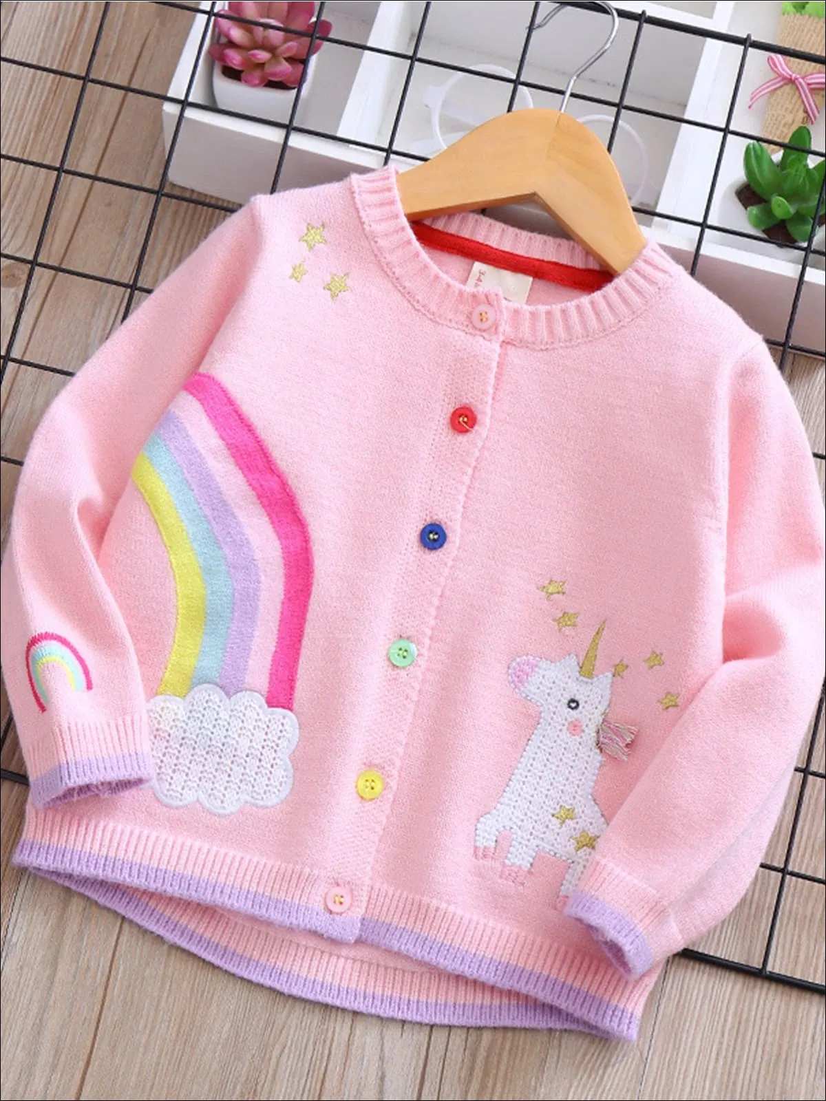 Unicorn Bestie Rainbow Cardigan