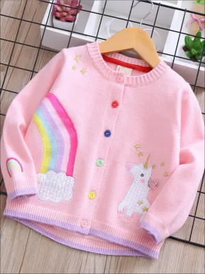 Unicorn Bestie Rainbow Cardigan