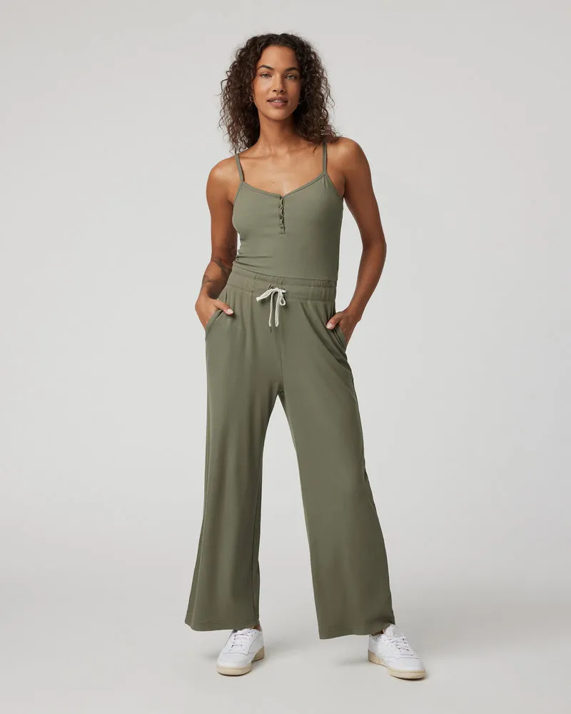 Vuori Pose Henley Jumpsuit - DARK METAL