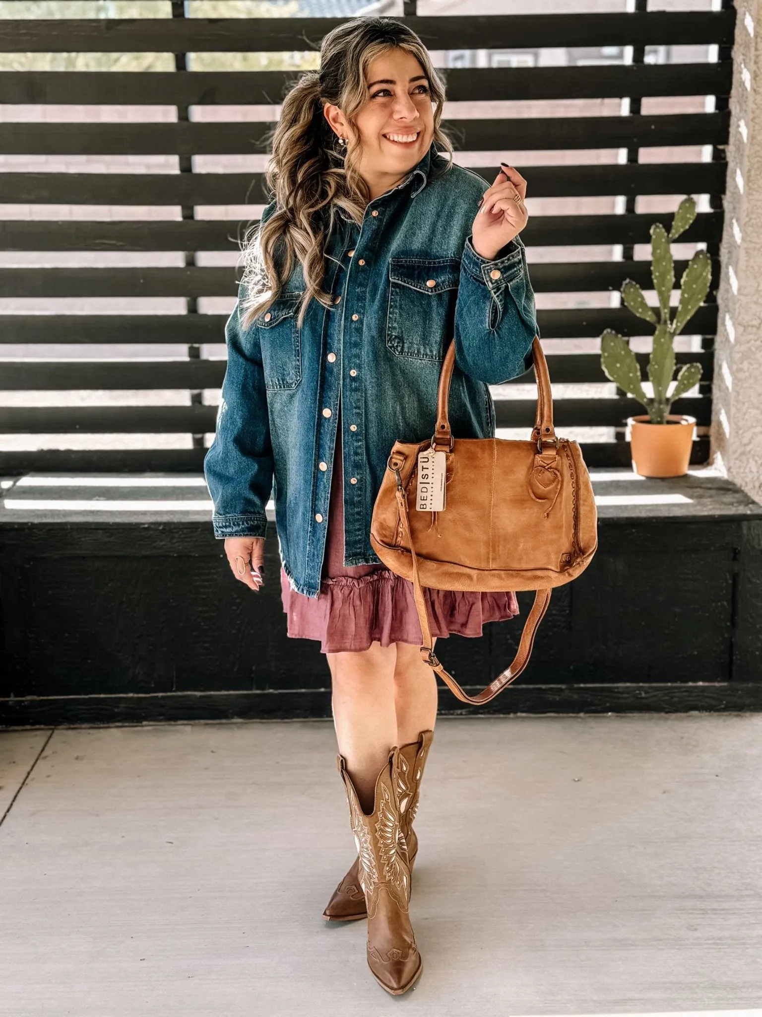 Western Sky Western Boho Shacket, Denim