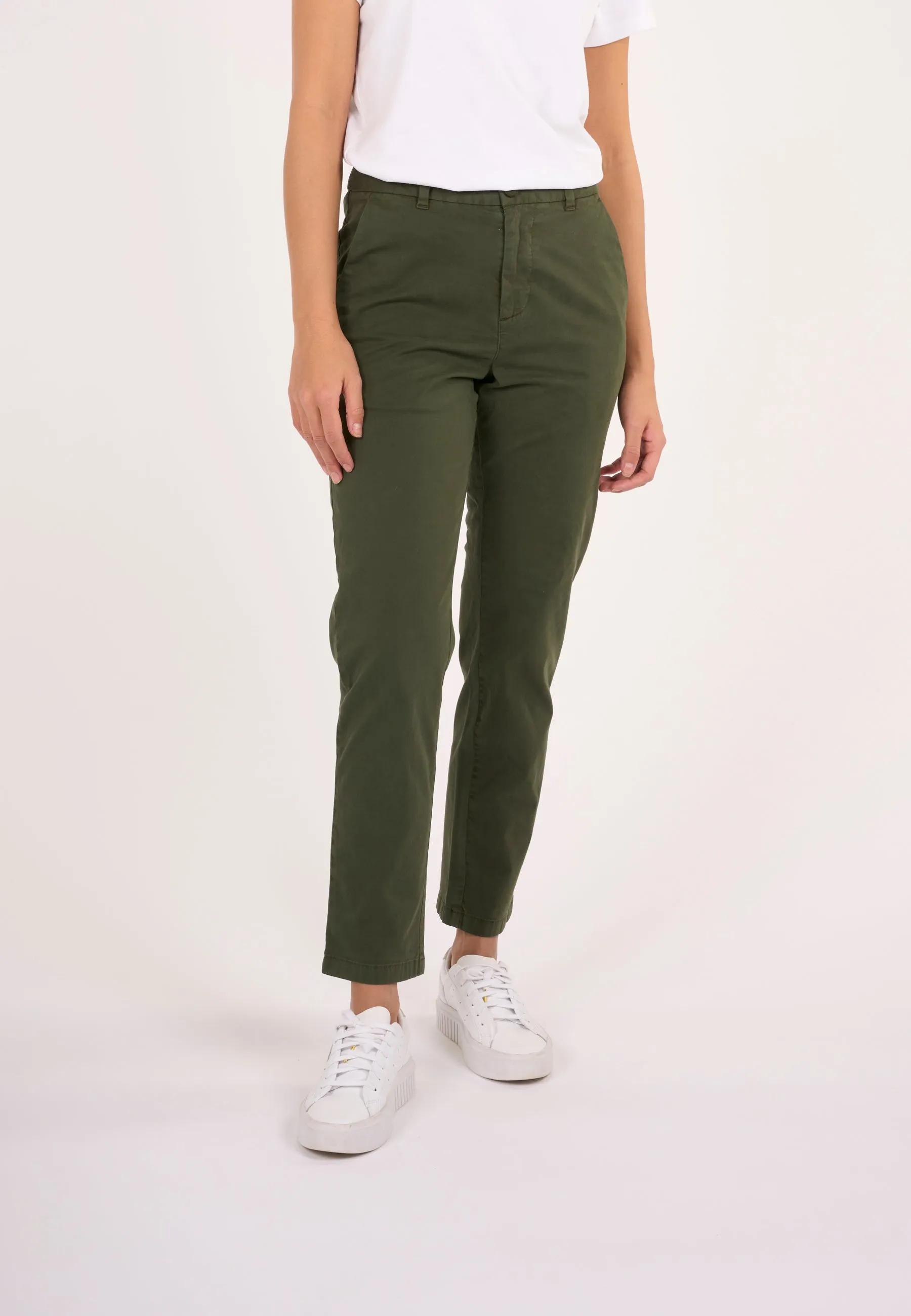 WILLOW regular cropped poplin chino - Forrest Night