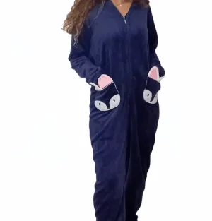 Women Pajama Jumpsuit (1-piece) - Blue